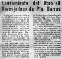Lanzamiento del libro "A horcajadas" de Pía Barros Lanzamiento del libro "A horcajadas" de Pía Barros