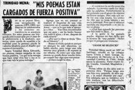 "Mis poemas están cargados de fuerza positiva"  [artículo].