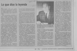 Lo que dice la leyenda  [artículo]