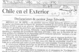 Declaraciones de escritor Jorge Edwards Declaraciones de escritor Jorge Edwards