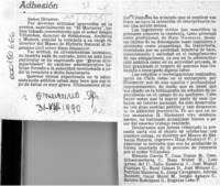 Adhesión  [artículo] Rómulo García T.