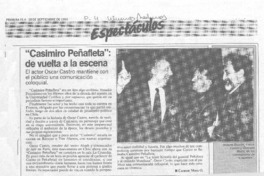"Casimiro Peñafleta", de vuelta a la escena "Casimiro Peñafleta", de vuelta a la escena