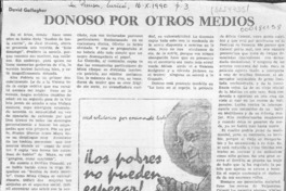 Donoso por otros medios  [artículo] David Gallagher.