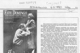 Apareció en libro "Este domingo" de José Donoso  [artículo].