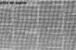 El adiós del capitán El adiós del capitán