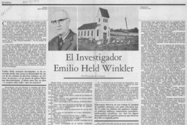 El investigador Emilio Held Winkler El investigador Emilio Held Winkler