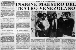 Insigne maestro del teatro venezolano Insigne maestro del teatro venezolano