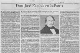 Don José Zapiola en la patria Don José Zapiola en la patria