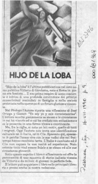 Hijo de la loba  [artículo].