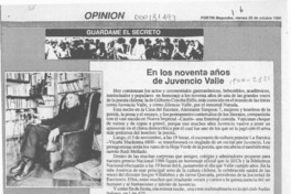 En los noventa años de Juvencio Valle  [artículo].
