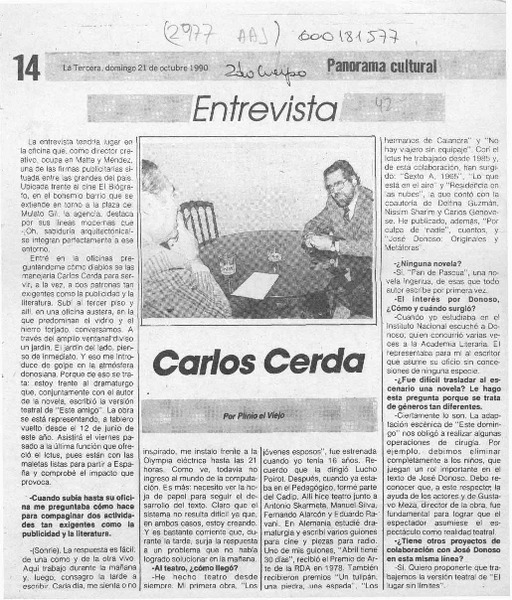 Carlos Cerda  [artículo] Plinio el Viejo.