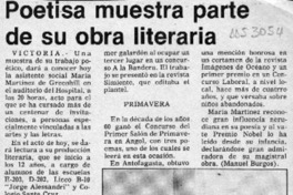 Poetisa muestra parte de su obra literaria  [artículo].