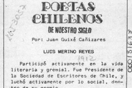 Poetas chilenos de nuestro siglo  [artículo] Juan Guixé Cañizares.