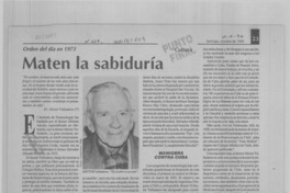 Maten la sabiduría Maten la sabiduría