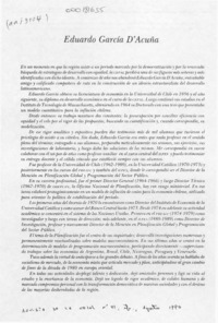 Eduardo García D'Acuña  [artículo] Osvaldo Rosales.