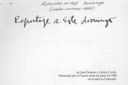 Opticas y avatares  [artículo] José Donoso.