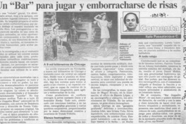 Un "Bar" para jugar y emborracharse de risas  [artículo] Italo Passalacqua C.