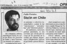 Stalin en Chile  [artículo] Pablo Portales.