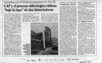 CAP y el proceso siderúrgico chileno "bajo la lupa" de dos historiadoras  [artículo].