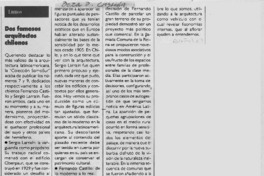 Dos famosos arquitectos chilenos  [artículo].
