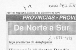 Homenaje al doctor Rendic  [artículo].
