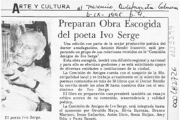 Preparan obra escogida del poeta Ivo Serge  [artículo].