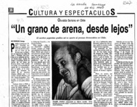 "Un grano de arena, desde lejos"  [artículo] Mili Rodríguez.