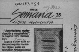 "Autoritarismo, modernización y marginalidad"  [artículo].