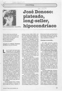 José Donoso, plateado, long-seller, hipocondríaco  [artículo] Mili Rodríguez Villouta.
