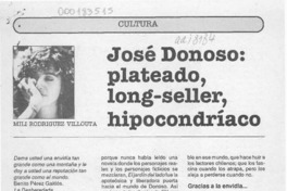 José Donoso, plateado, long-seller, hipocondríaco  [artículo] Mili Rodríguez Villouta.