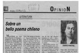 Sobre un bello poema chileno Sobre un bello poema chileno