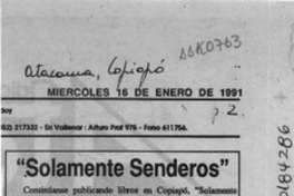 "Solamente senderos"  [artículo] Danilo Octavio Bruna.