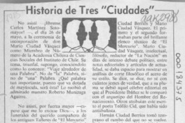 Historia de tres "Ciudades"  [artículo] Filebo.