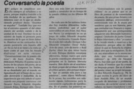 Conversando la poesía  [artículo] S.