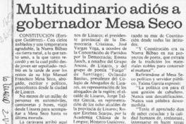 Multitudinario adiós a gobernador Mesa Seco  [artículo] Enrique Gutiérrez.