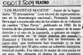 Los pianistas mancos  [artículo] Pedro Labra.