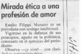 Mirada ética a una profesión de amor  [artículo] Enrique Ramírez Capello.