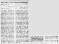 "Santiago del Nuevo Extremo"  [artículo] Miguel Angel Díaz.