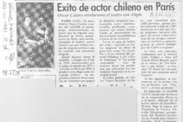 Exito de actor chileno en París