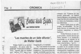 "Las muertes de un falte difunto", de Walter Garib  [artículo] Matías Rafide.