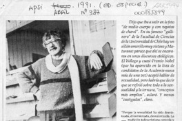 "Los humanos no somos monógamos"  [artículo] M. R.