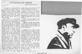 20 poemas de amor  [artículo] María Virginia Giesen.