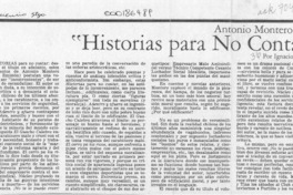 "Historias para no contar"  [artículo] Ignacio Valente.