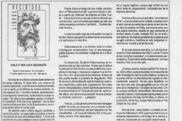 Chile o una loca geografía  [artículo] Fernando Quilodrán.