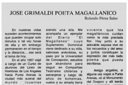 José Grimaldi poeta magallánico José Grimaldi poeta magallánico