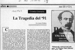 La tragedia del '91  [artículo] Carlos Iturra.