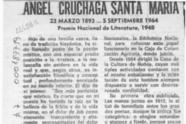Angel Cruchaga Santa María  [artículo].