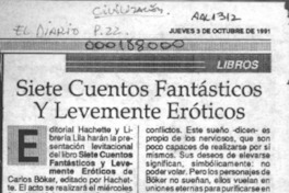 Siete cuentos fantásticos y levemente eróticos  [artículo]