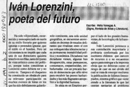 Iván Lorenzini, poeta del futuro  [artículo] Helio Venegas A.