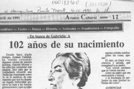 102 años de su nacimiento  [artículo].